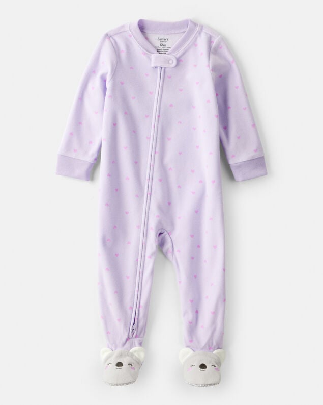 Product image 1 of Toddler Girl Koala Loose Fit 1-Piece Pajamas - Purple