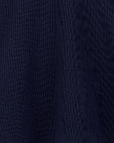 Product image 3 of Toddler Pique Short-Sleeve Uniform Dress - Navy