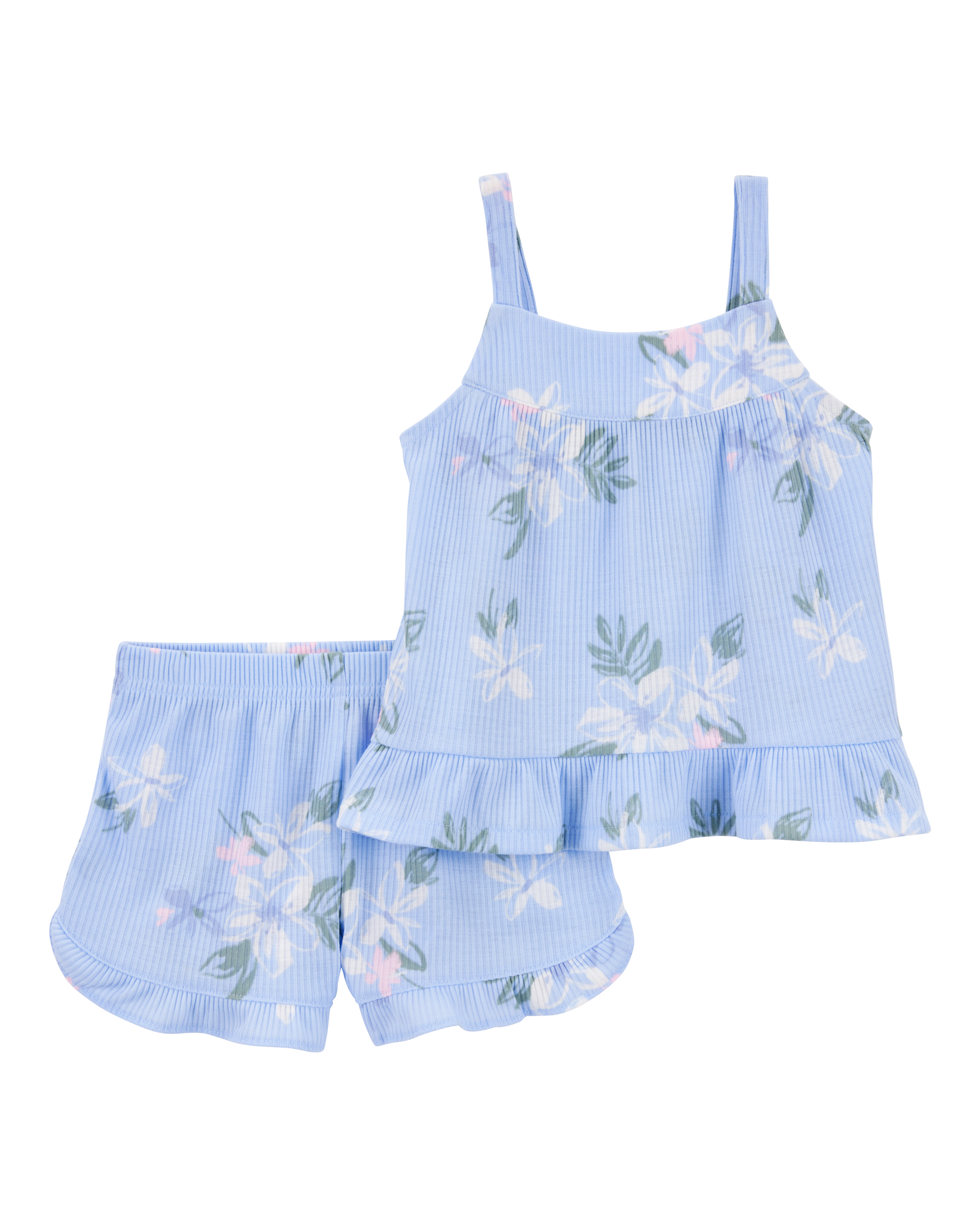 Toddler Girl 2-Piece Floral Loose Fit Pajamas