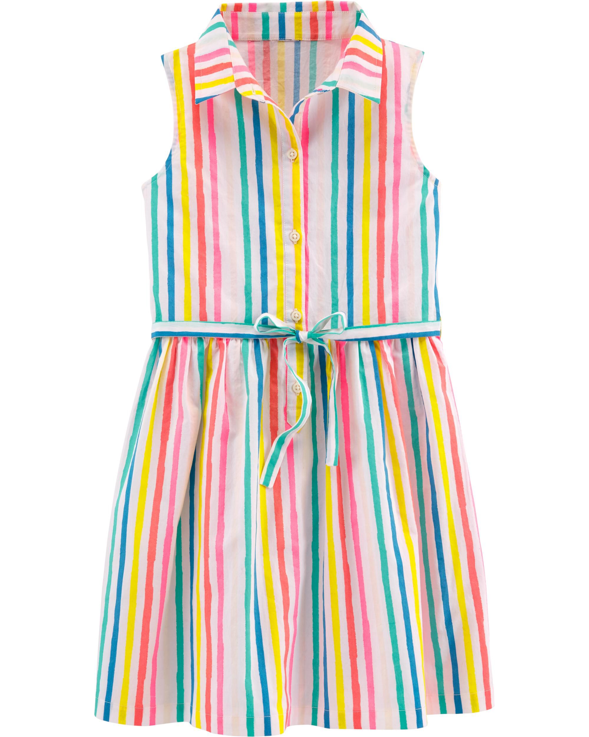 carters striped shirt dress