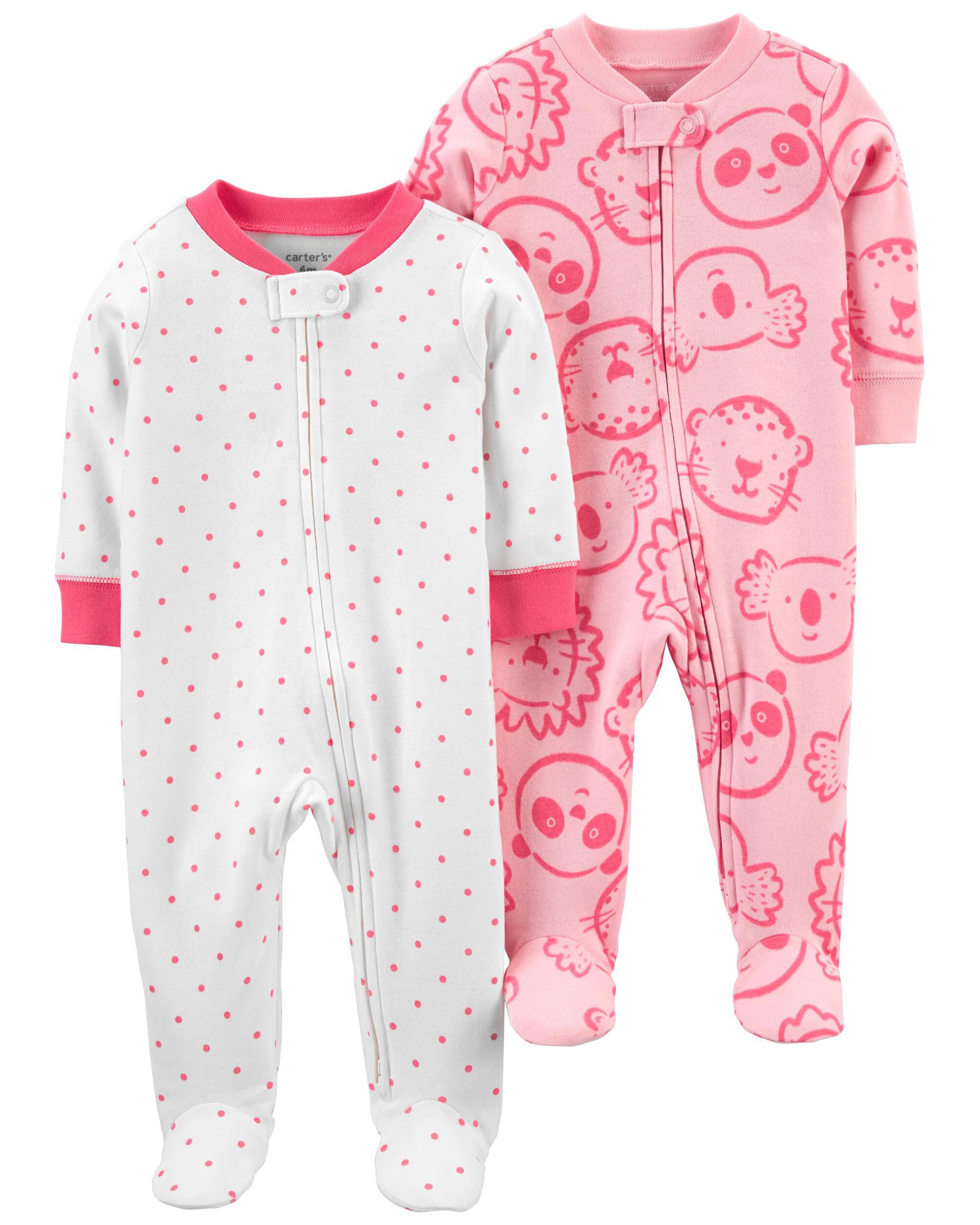 2-Pack Zip-Up Cotton Sleep & Plays