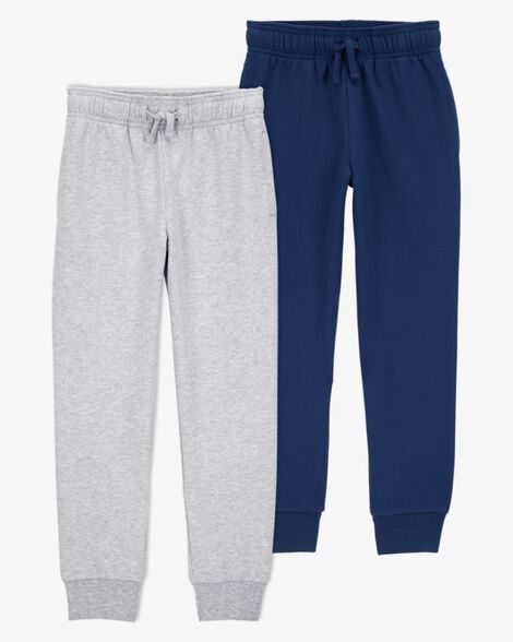 Product image 1 of Toddler 2-Pack Pull-On Drawstring Joggers - Grey/Navy