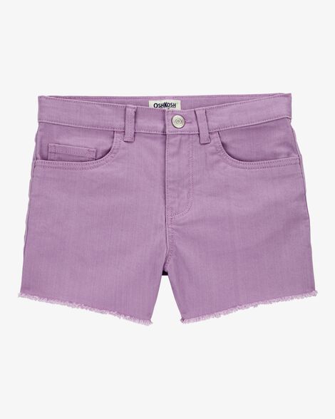  Product image 1 of Kid Iconic Raw Hem Shorts - Purple