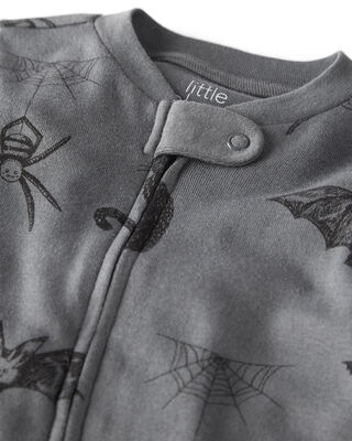 Product image 2 of Baby Organic Cotton Sleep & Play Pajamas in Spooky Creatures Print