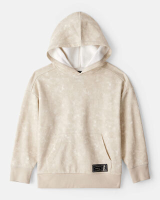 Product image 1 of Boys French Terry Acid Wash Hoodie - Ivory