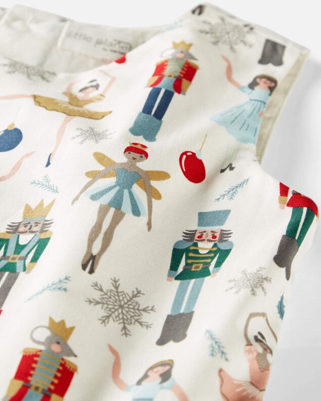 Product image 2 of Girls Organic Cotton Dress in Nutcracker Print