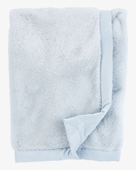 Carter's Baby Faux Fur Satin Trim Blanket