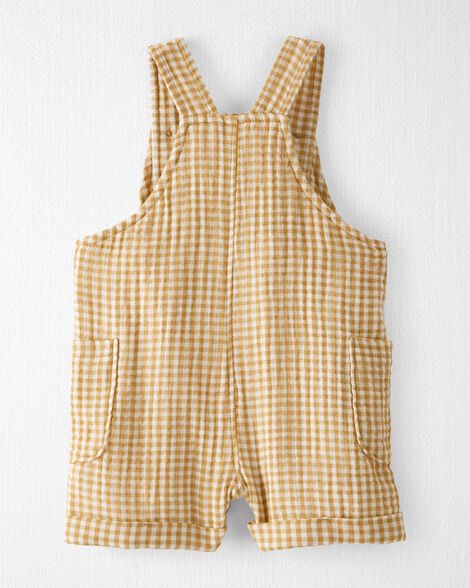  Product image 3 of Baby Organic Cotton Gauze Shortalls in Ochre