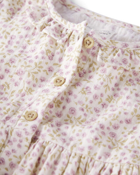  Product image 2 of Toddler Girl Organic Cotton Dress in Botanic Muse Print
