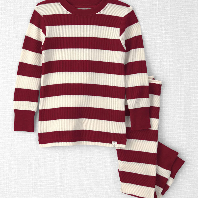 Baby 2-Piece Organic Cotton Ribbed Pajamas in Stripes