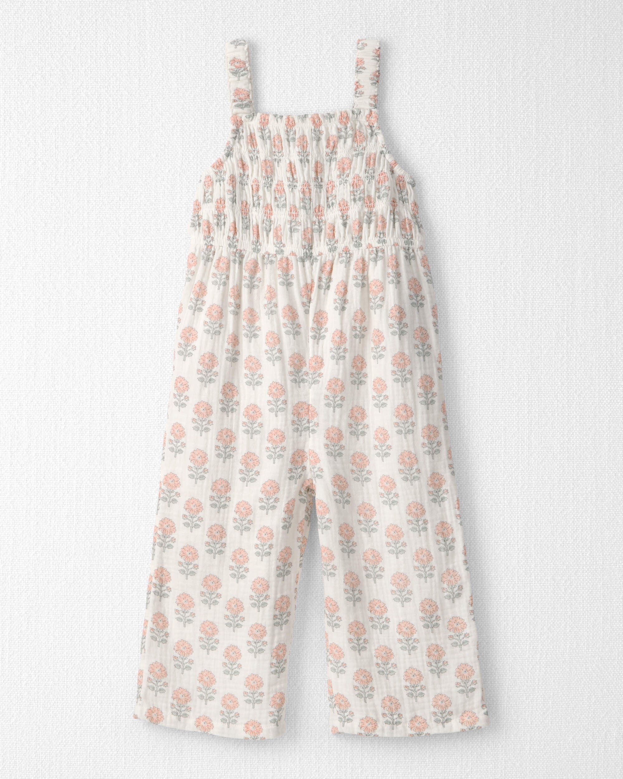 Little Planet Toddler Girl Organic Cotton Gauze Jumpsuit in Rosebud Petal Print 2T Rosebud Petal 30$
