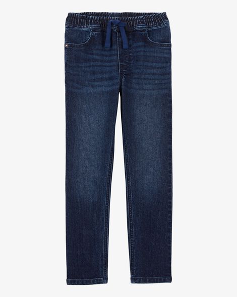 Product image 1 of Kid Knit-Like Denim Drawstring Jeans