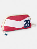 Red/White - Striped Zip-Up Pencil Case - Red/White, Selected