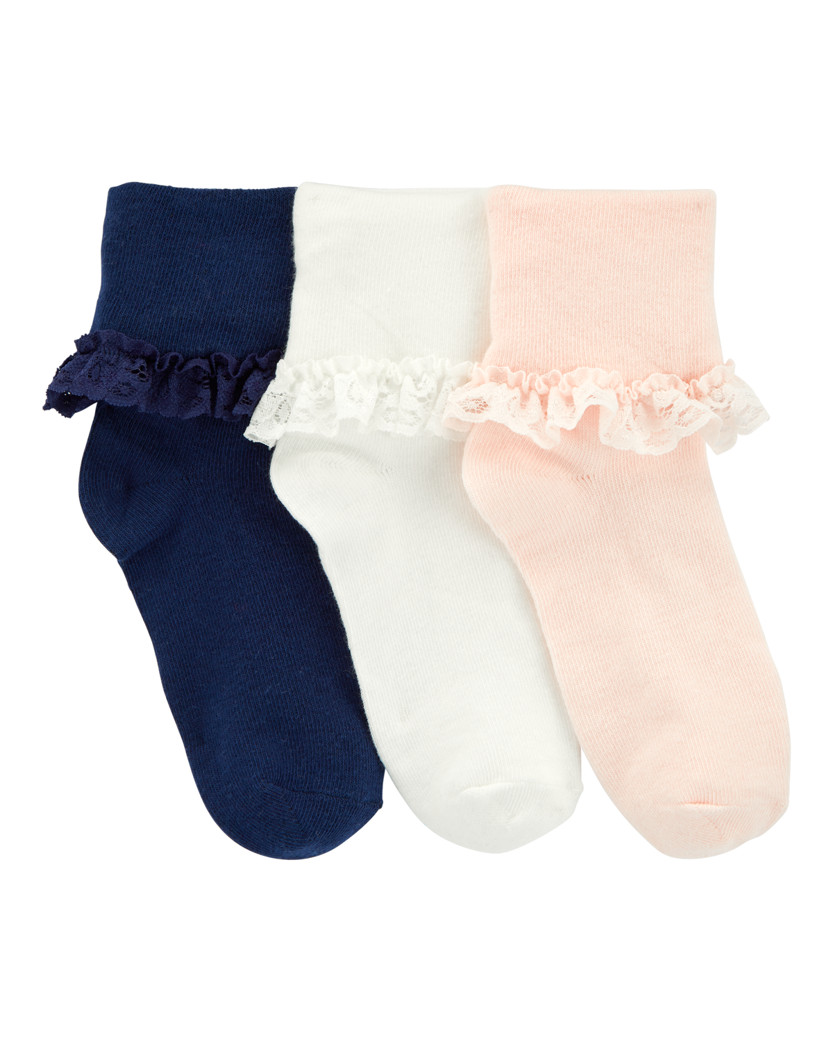 Carter's Baby Girl 3pk Lace Cuff Socks