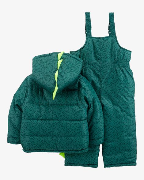 Product image 2 of Baby 2-Piece Dinosaur Snowsuit Set