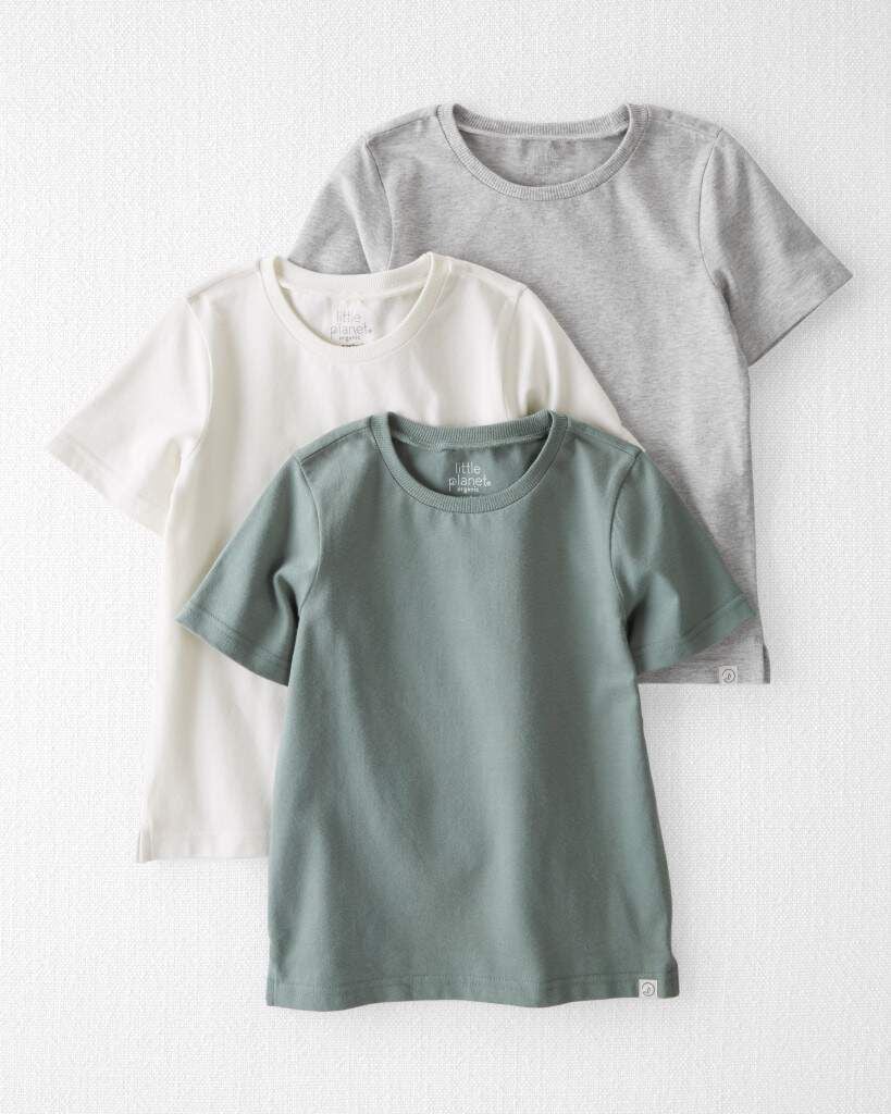 Little Planet Toddler 3-Pack Organic Cotton T-Shirts 3T Multi
