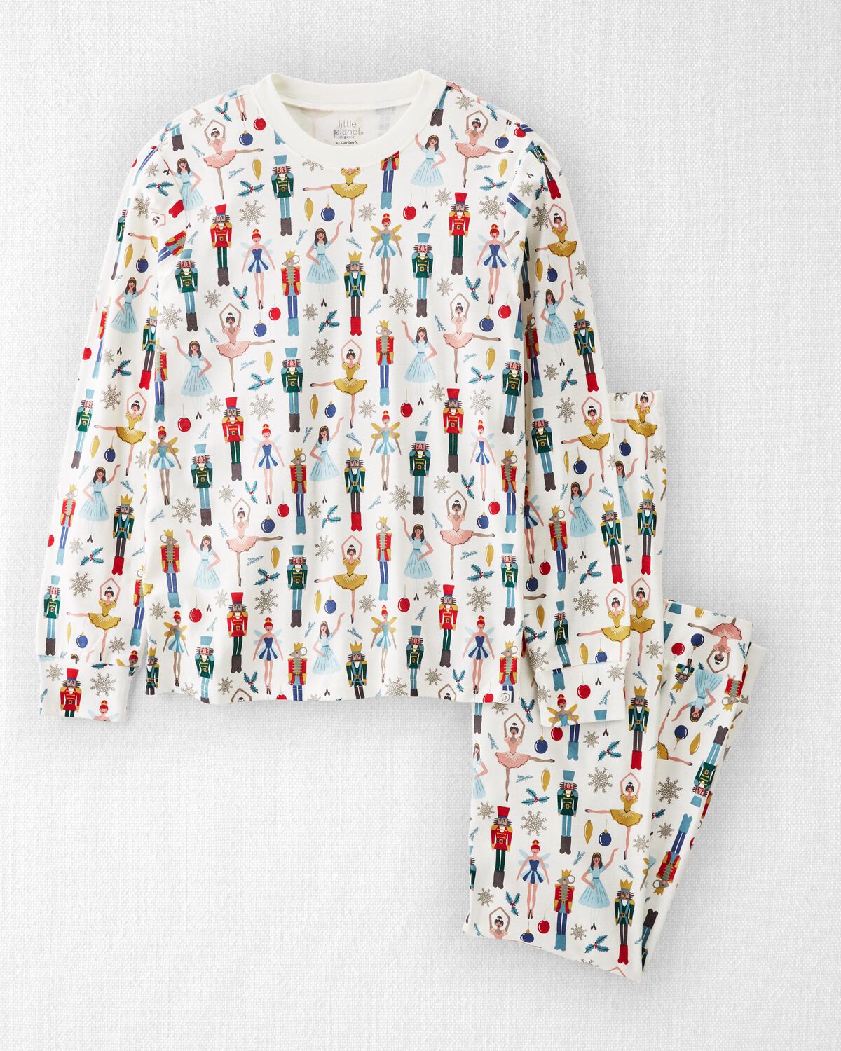 Holiday Nutcracker Adult Organic Cotton Pajamas Set