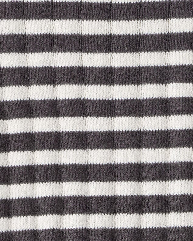 Product image 2 of Baby Girl Striped Long-Sleeve Sweater - Ivory/Black
