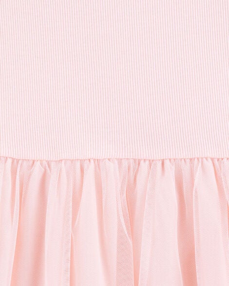 Product image 3 of Kid Solid Short-Sleeve Dress - Pink