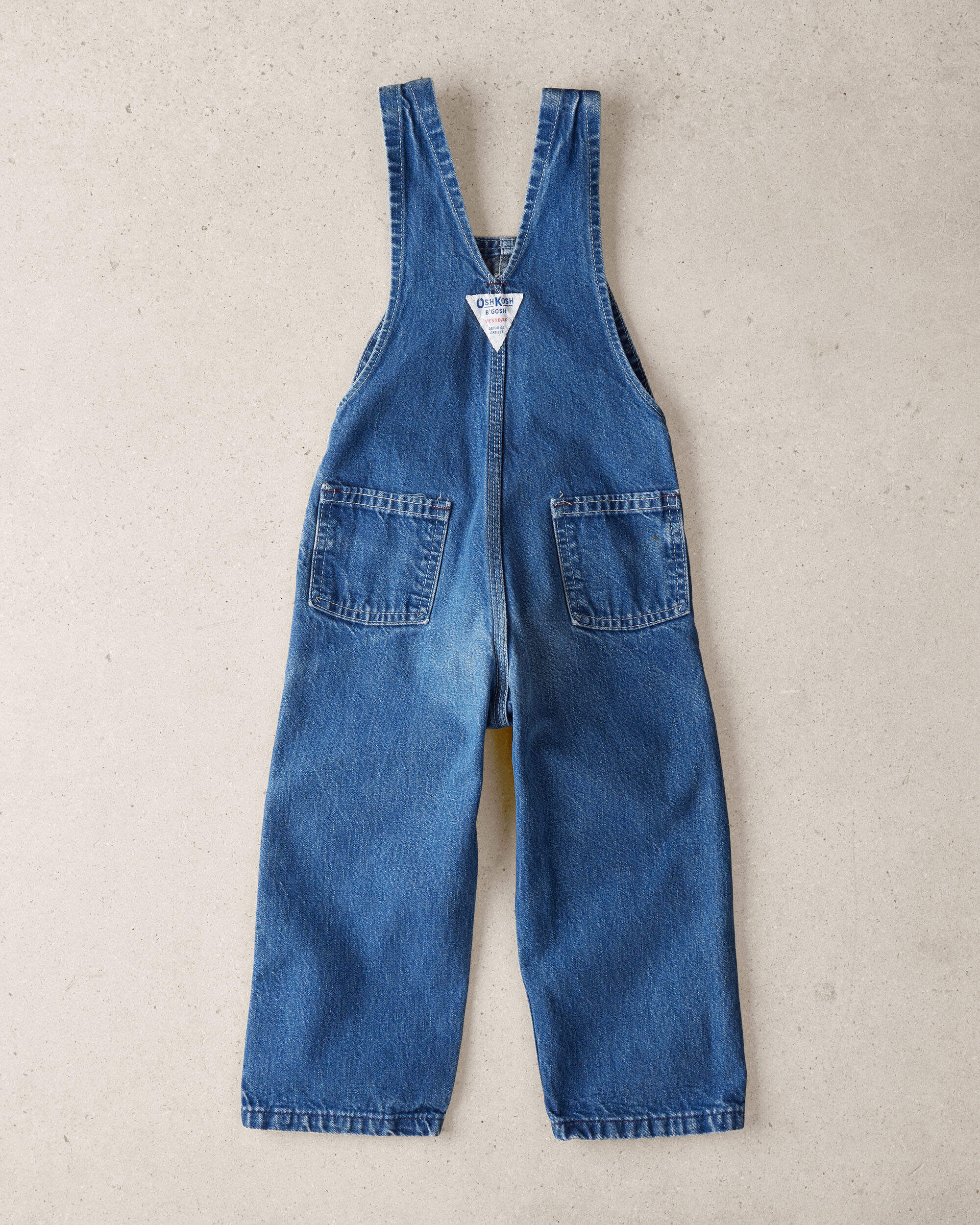 Toddler 3T Vintage Medium Wash Denim Overalls from the OshKosh Archive Release, circa 1980s