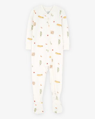 Product image 1 of Baby New York City Print Footie 1-Piece PurelySoft Pajamas - Ivory