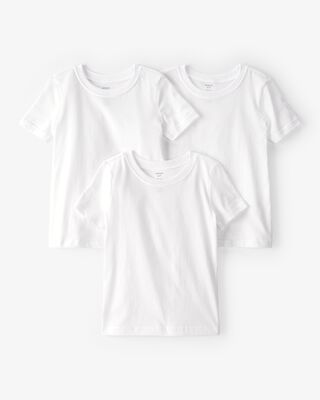 Product image 1 of Kid 3-Pack Basic Short-Sleeve Tees - White