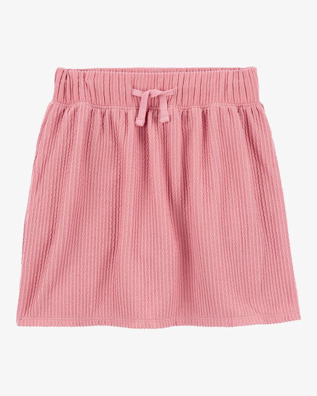 Product image 1 of Kid Ribbed Textured Drawstring Skort - Pink