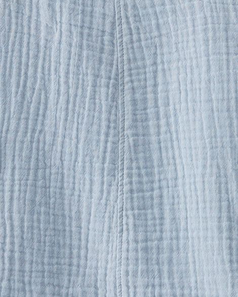  Product image 4 of Toddler Organic Cotton Gauze Shortall in Blue
