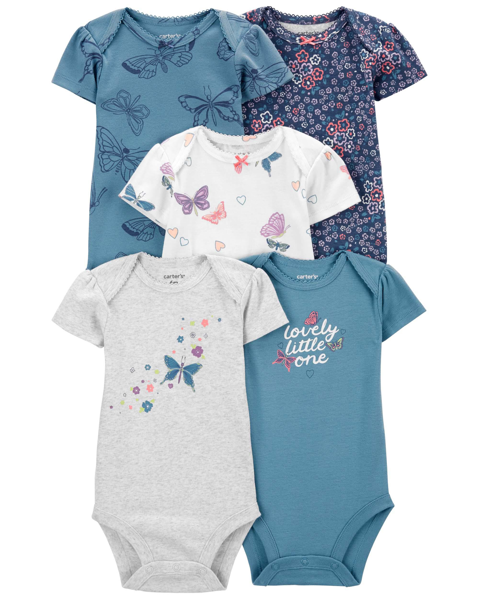 Baby 5-Pack Short-Sleeve Bodysuits - Carter's | Carter's