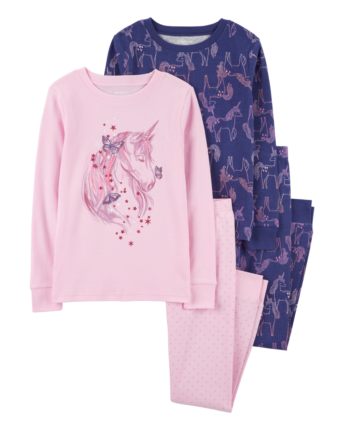 Carter's 4pc Toddler Girl Unicorn Snug Fit Cotton Pajama Set main image 0