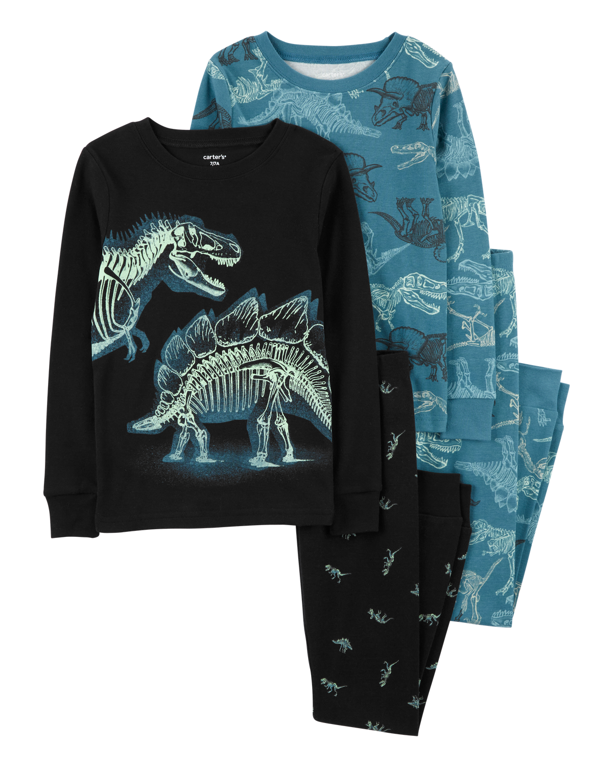 Kid 4 Piece Glow Dinosaur 100 Snug Fit Cotton Pajamas Carter s Carter s