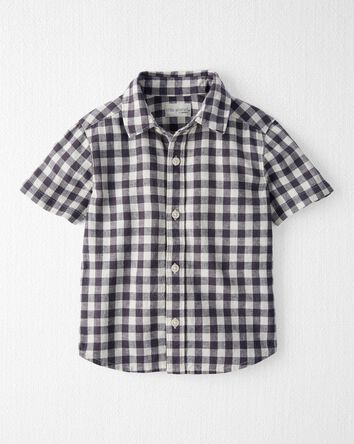 Toddler Gingham Button-Front Shirt Made with LENZING™ ECOVERO™ and Linen