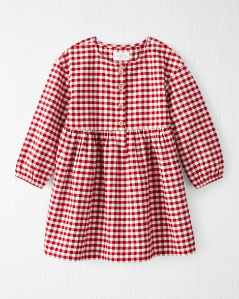 Toddler Girl Organic Cotton Flannel Dress