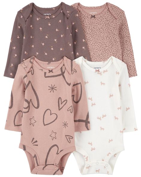  Product image 1 of 4-Pack Long-Sleeve Bodysuits