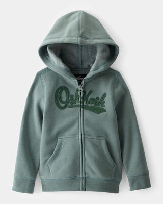 Product image 1 of Toddler OshKosh Fleece  Logo Zip Jacket - Green