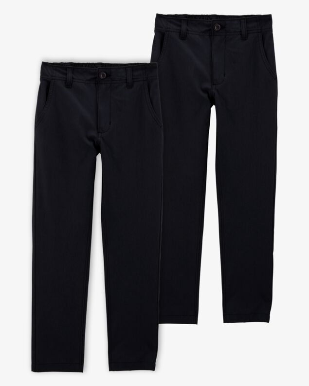 Product image 1 of Kid 2-Pack Active Pull-On Uniform Pants - Black
