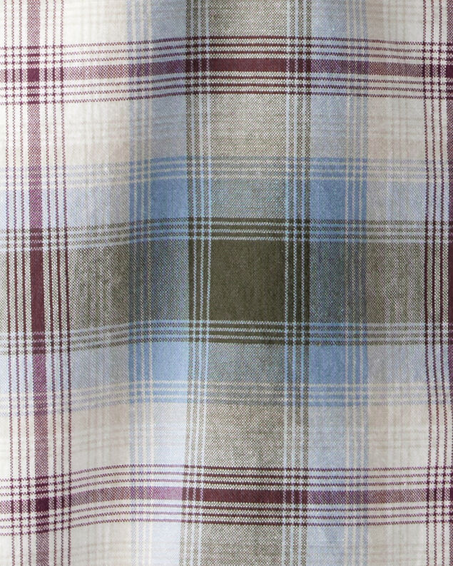 Product image 2 of Boys Plaid Cotton Long-Sleeve Button-Down Shirt - Blue