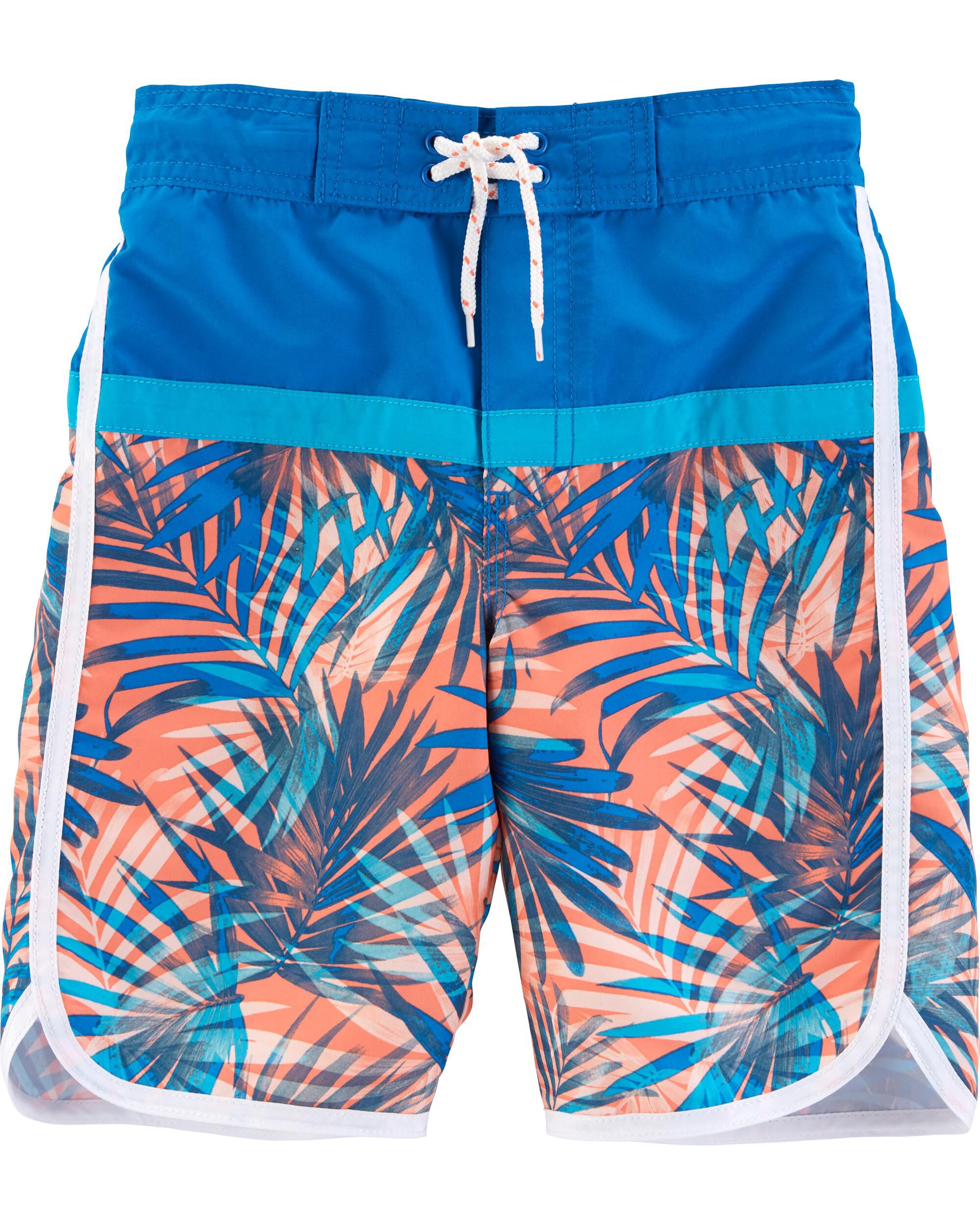 palm tree swim trunks