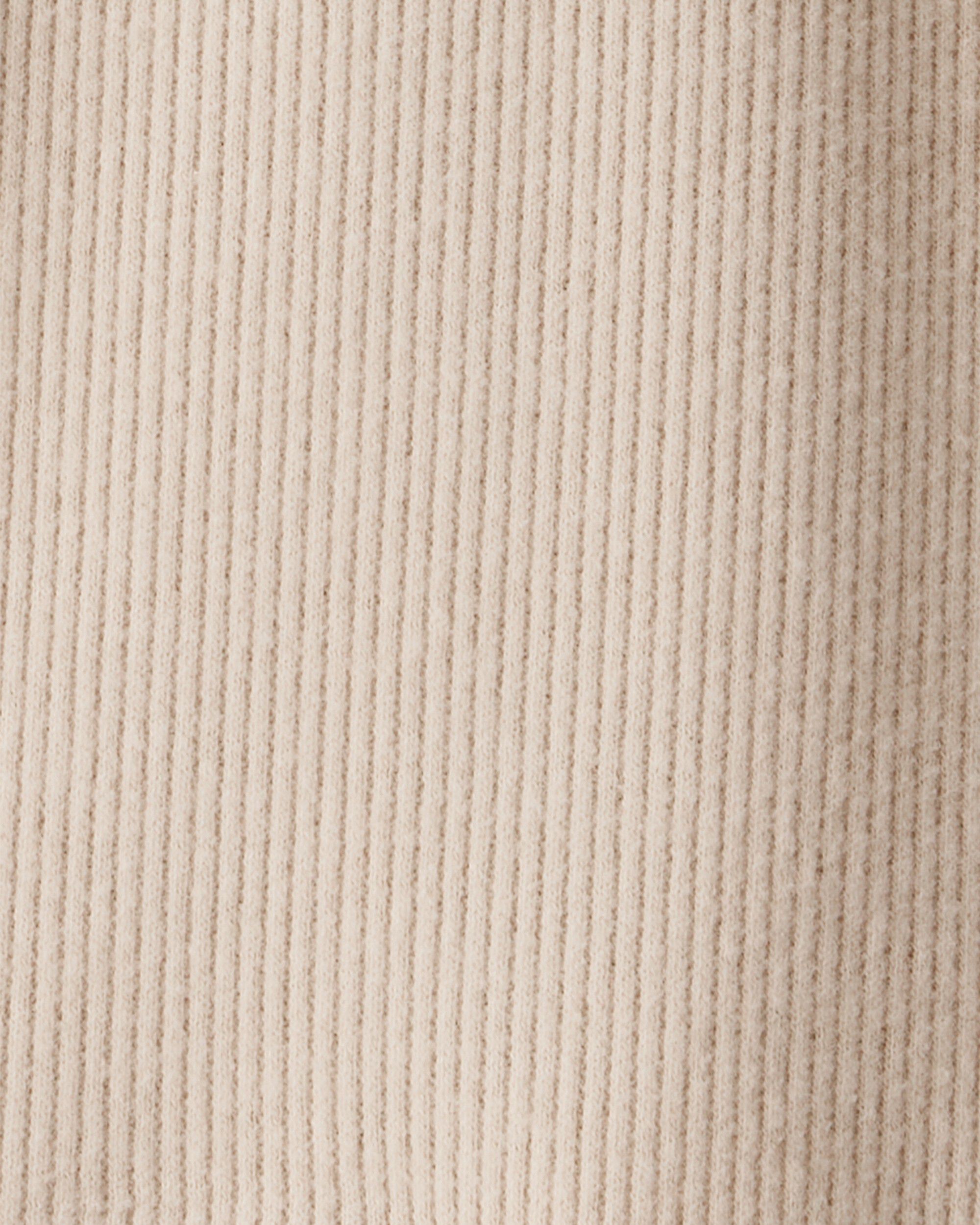 Toddler Boy Ribbed Long-Sleeve Pocket Tee - Tan