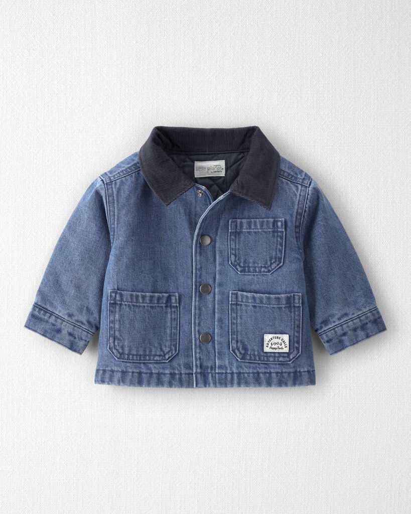 Little Planet Baby Organic Cotton Denim Barn Jacket 12M Medium Wash