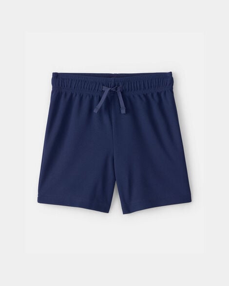 toddler boy mesh active shorts - blue