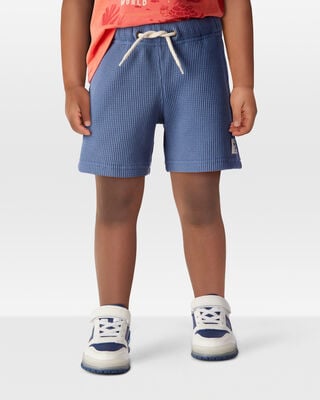 Product image 2 of Toddler Waffle Knit Drawstring Shorts -Blue