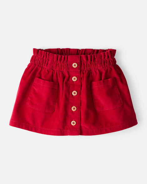 baby girl corduroy skirt - red