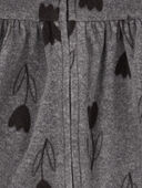 Grey - Baby Heart 2-Way Zip Fleece Footie Sleep & Play Pajamas, Selected