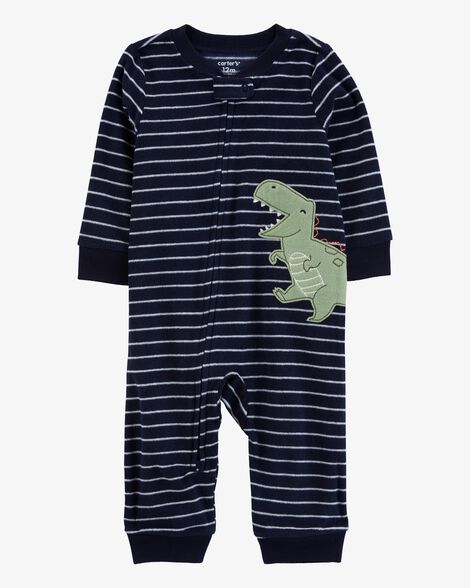 Product image 1 of Toddler 1-Piece Dinosaur Fleece Footless Pajamas
