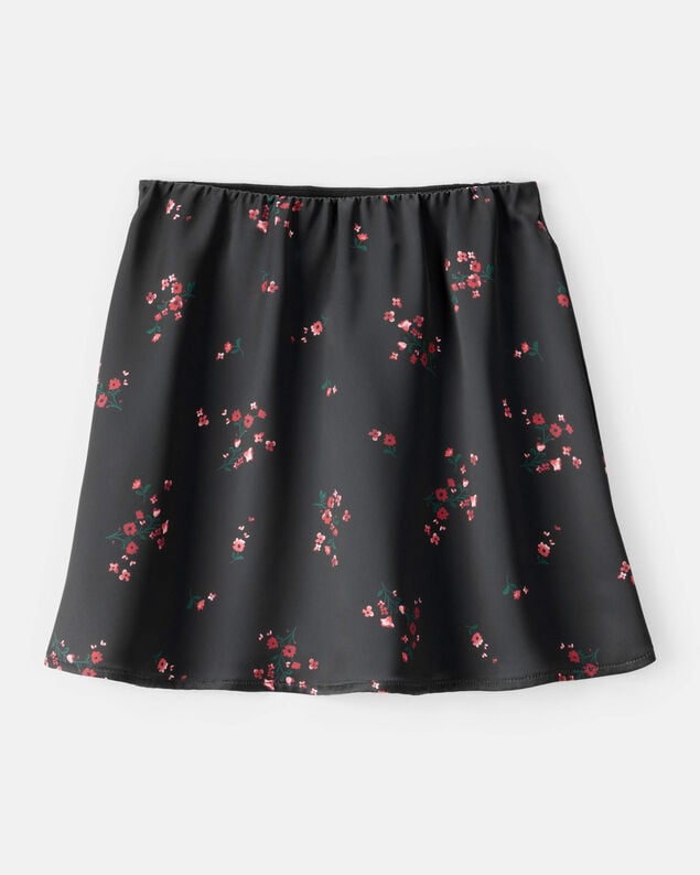 Product image 1 of Girls Floral Print Woven Skort - Black