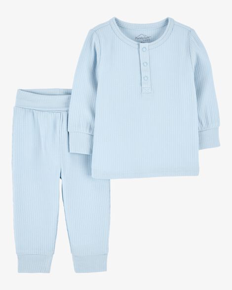  Product image 1 of Baby 2-Piece PurelySoft Outfit Set - Blue