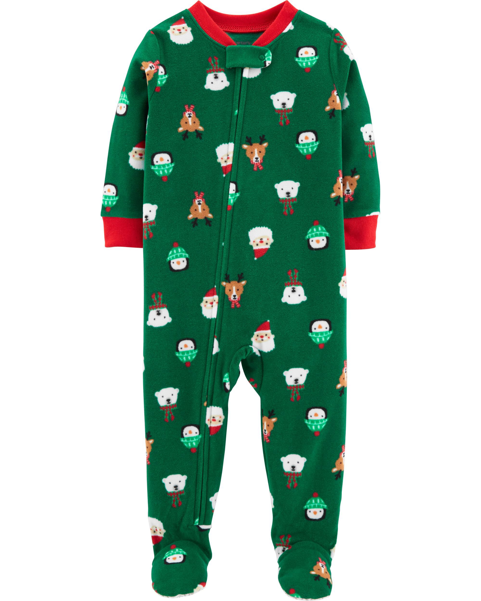 carters one piece fleece pajamas