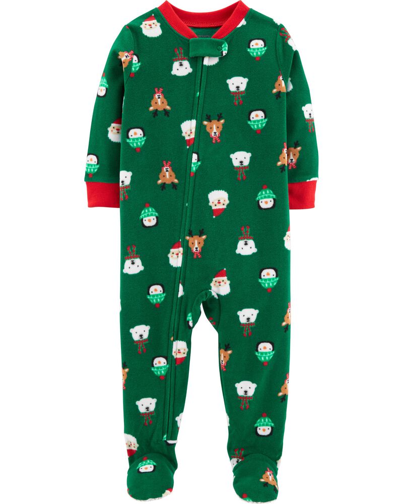 1 Piece Toddler Christmas Fleece Pjs Carters Com