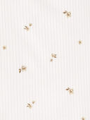 Ivory - Kid Long-Sleeve Floral Rib Tee - Ivory, Selected